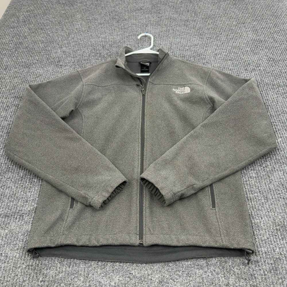 The North Face Fleece Jacket Womens‎ S Gray Full Zip Mock Neck Outdoor Gorpcore